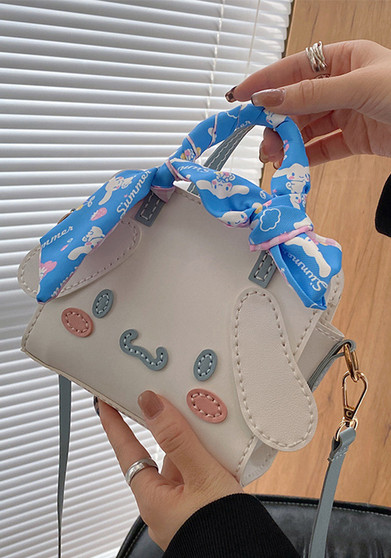 Women's bag Diy material bag homemade cute little milk dog bowknot portable shoulder bag pu Messenger bag