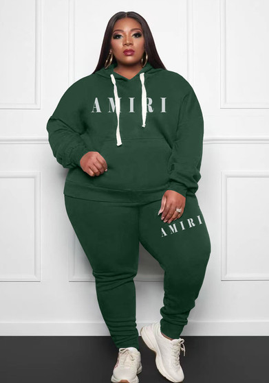 Plus Size Women Casual Long Sleeve Hoodies And Pant Women