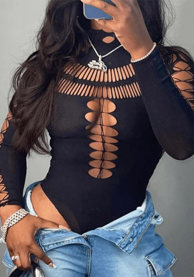 Women Sexy Hollow Stretch Bodysuit