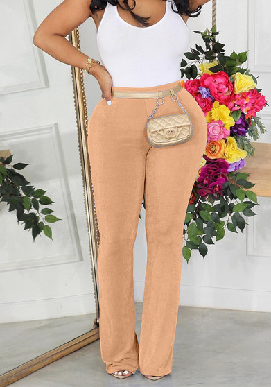 Women's Summer High Waist Butt Lift Stretch Bootcut Pants (Pants Only)