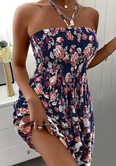 Summer Fashion Sexy Sleeveless Halter Neck Dress