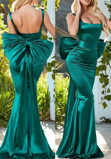 Women Bow Evening Dress