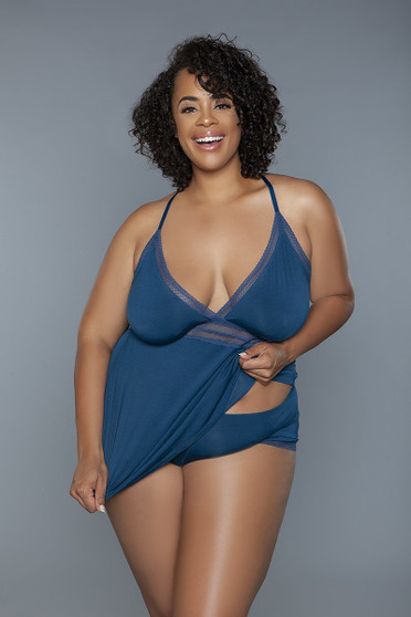 2 Pc V-Neckline Cami Set With Wire Free Bralette​