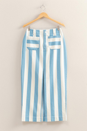HYFVE Striped Pocket Detail Maxi Skirt