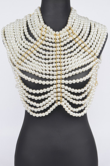 Faux Pearl Body Chain