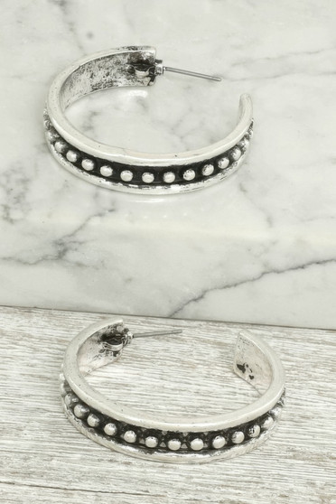 Western Bubble Hoop Earrings