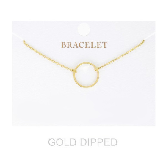 Women'S Gold Dipped Open Circle Bracelet