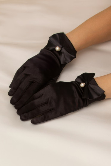 Women'S Bridal Wrist Length Satin Gloves