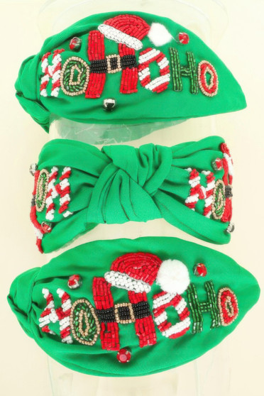 Christmas Hohoho Top Knot Headband