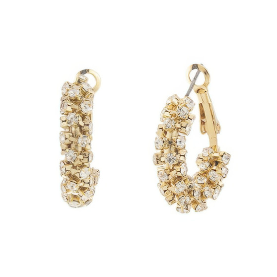 Cz Pave Tube Hoop Earrings