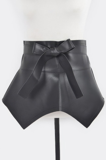 Faux Leather Skirt Belt