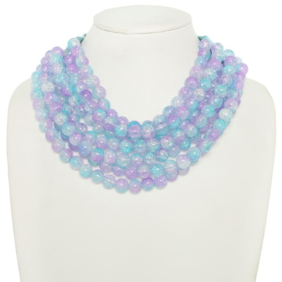 Multi-Strand Marble Bead Necklace