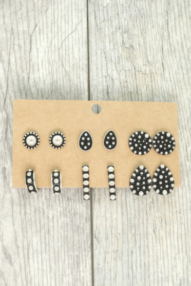 Western Theme Assorted 6 Pair Earring Set​