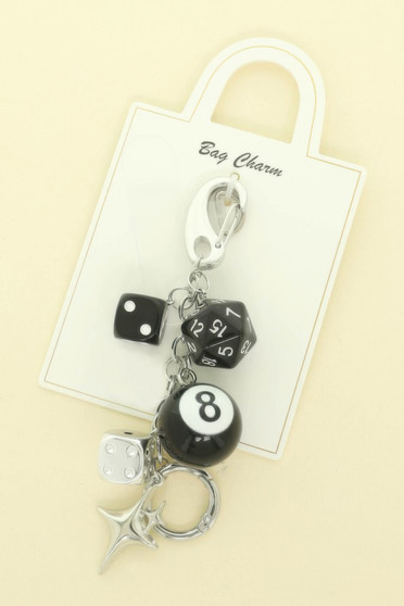 Las Vegas Theme Bag Charm Keychain