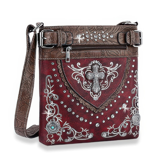 Western Cross Studded Concealed Carry Bag
