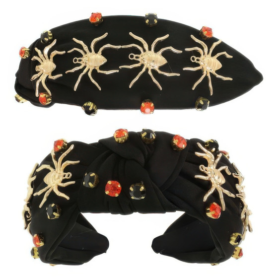 Halloween Spooky Spider Charm Top Knot Headband