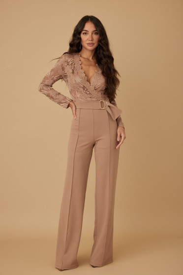 Lace Crochet Long Sleeve Jumpsuit​​​​​​​​​​
