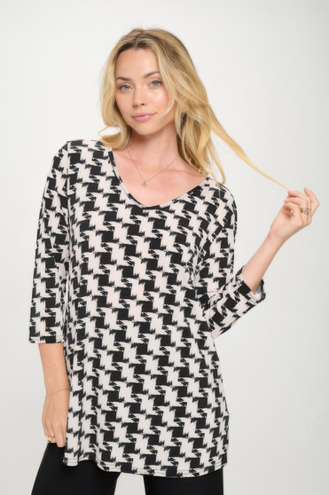 Hit V-Neck Band Top W/Vent​