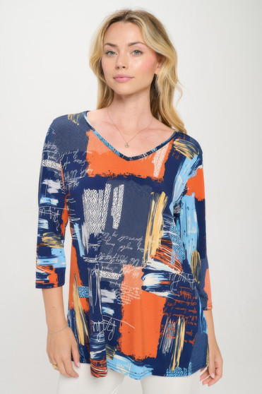 Hit V-Neck Band Top W/Vent​​