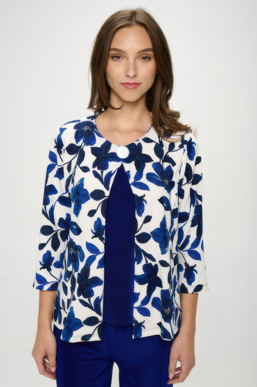 Damboru Print Button Jacket