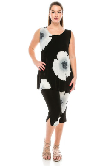 Plus Size Tank Capri Pant Set​​