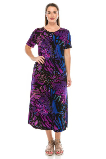 Plus Size Bns Print Long Dress​