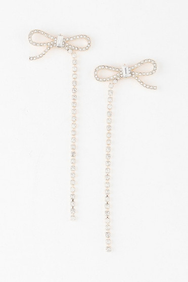 Half Ribbon Drop Earrings