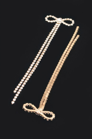 Rhinestone Ribbon Earring​​​​