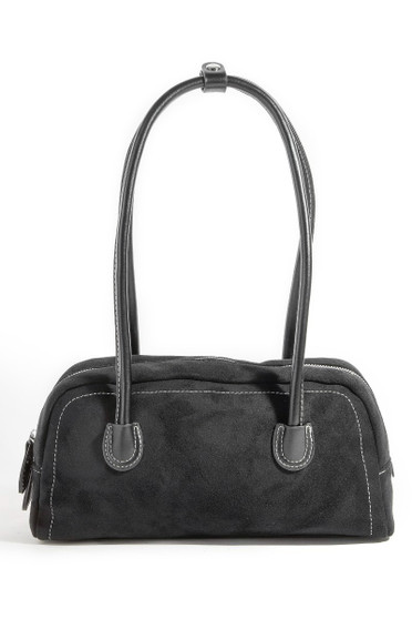 Fame Faux Suede Baguette Hand Bag