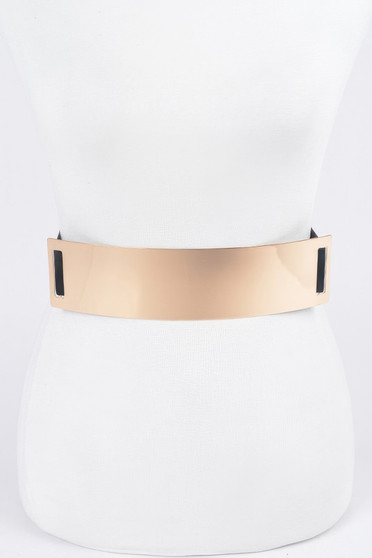 Metal Plate Plus Size Elastic Belt