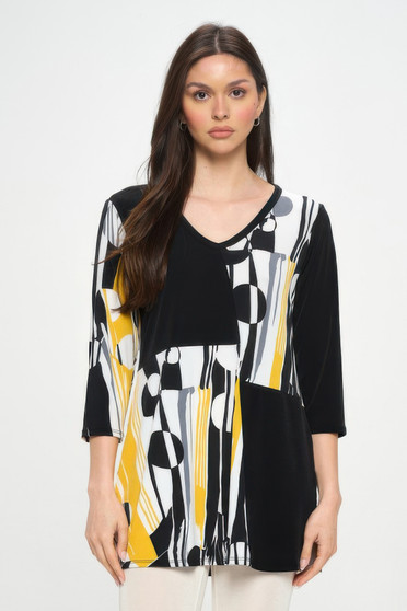 Hit Contrast V-Neck Tunic Top​​