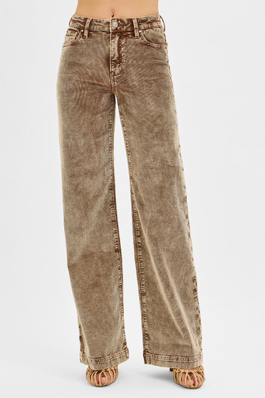 RISEN High Rise Wide Leg Corduroy Jeans