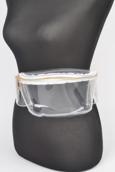 Clear Zip Front Fanny Pack 