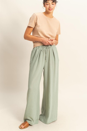 HYFVE Elasticized Waist Wide Leg Pants
