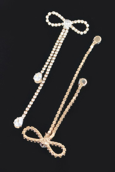 Rhinestone Ribbon Earring​​​