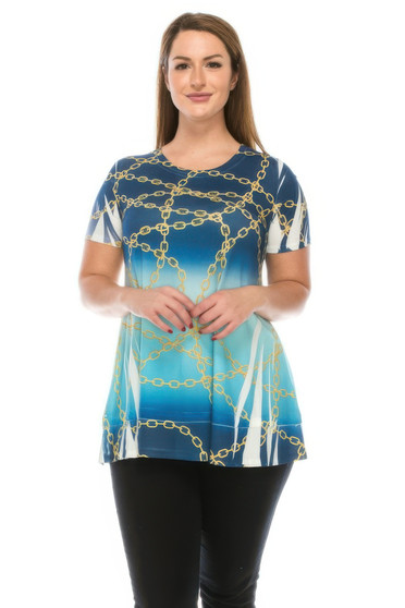 Short Sleeve Sublimated Print Top​