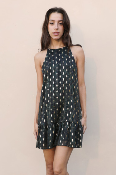 Sacred Tree Ruffle Bottom Dress