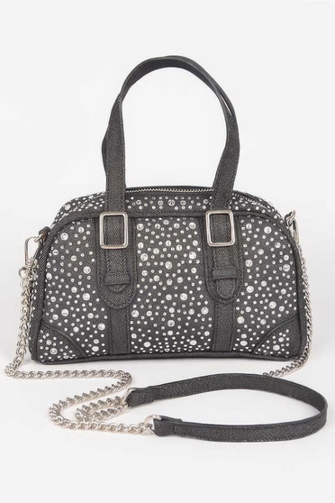 Denim Hot Fix Crossbody Bag