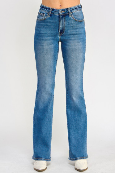 Tummy Control Mid Rise Skinny Bootcut​