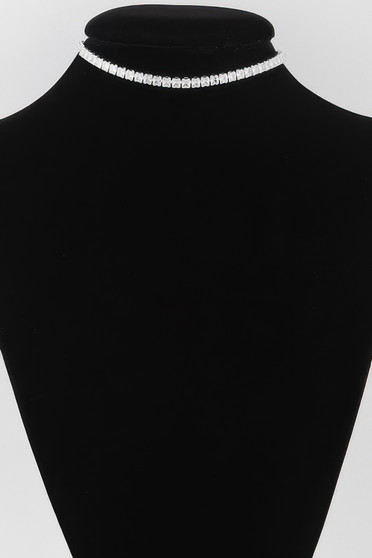 Cubic Rhinestone Choker Necklace