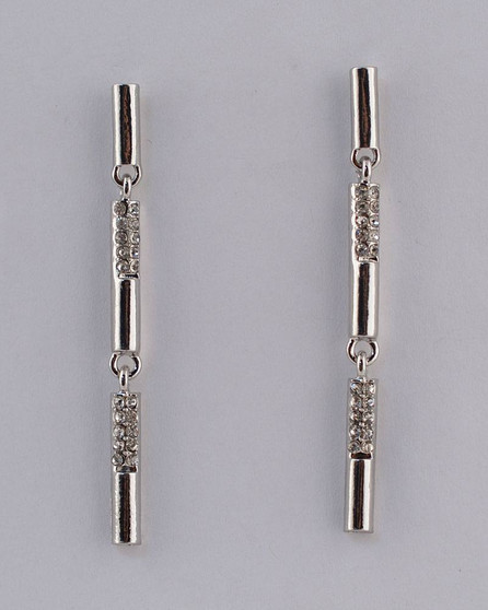Rhinestone Bar Drop Earrings