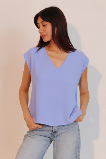 Matte Crepe Low Back Loose Top​
