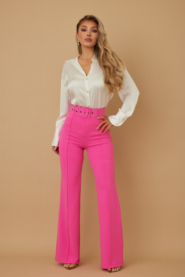 High Waist Pants With Buckle Belt​​​​​​