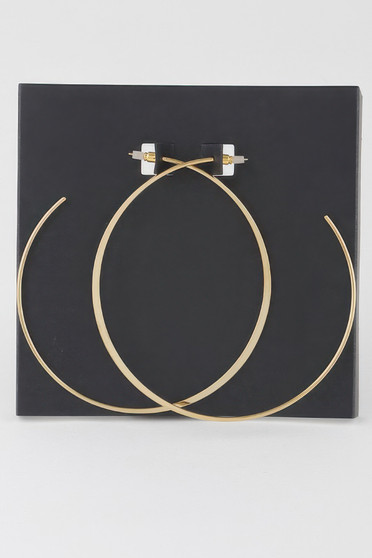 Oversized Metal Dipped Hoop Earrings