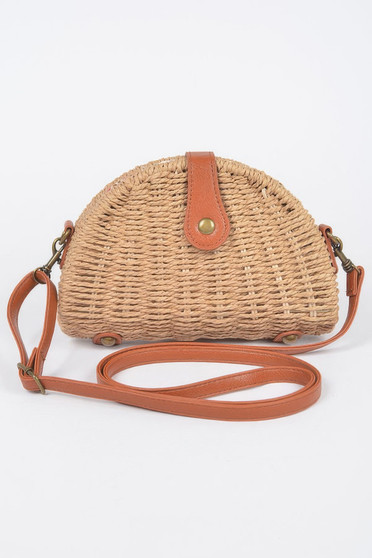 Semi Circle Bamboo Clutch