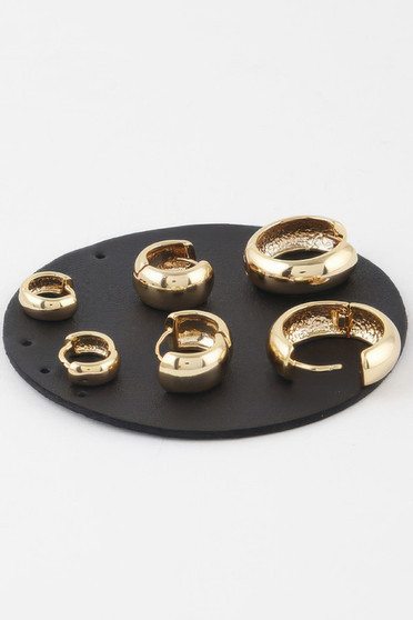 Bulky Hoop Earrings Set
