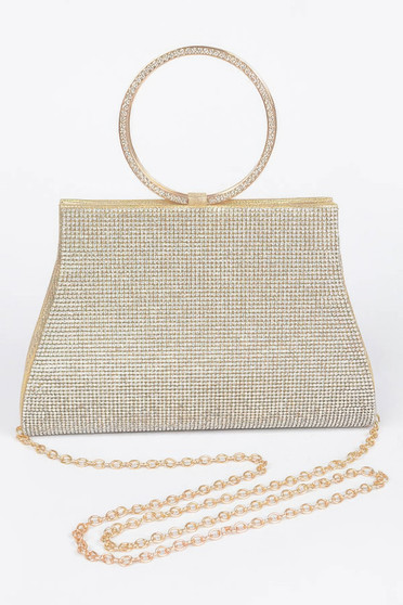 Rhinestone Top Handle Bag