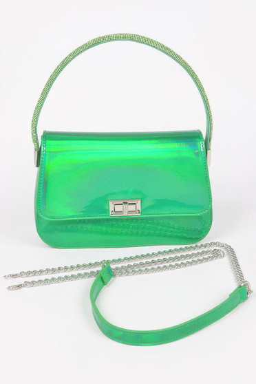 Holograme Mirror Top Handle Bag