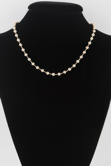 Metal Ball Beaded Short Necklace