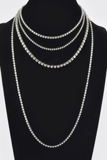 Rhinestone Multi-Layer Necklace